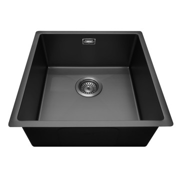 Кухонная мойка ABBER Wasser Kreis AF2195MB черная матовая