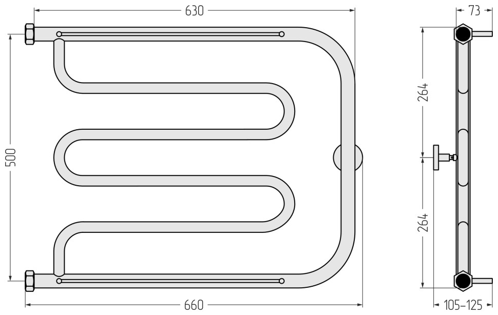 Лира 2 полки+ 500х650