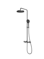 Душевая стойка Rim VSFS-2RM1GM с изливом, вороненая сталь