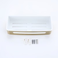 Полка для ванной комнаты 290*115*55мм Raglo сатин золото