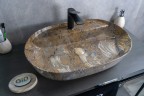 Раковина Gid Mnc346T 54471 накладная под камень глянцевая 61x41x14