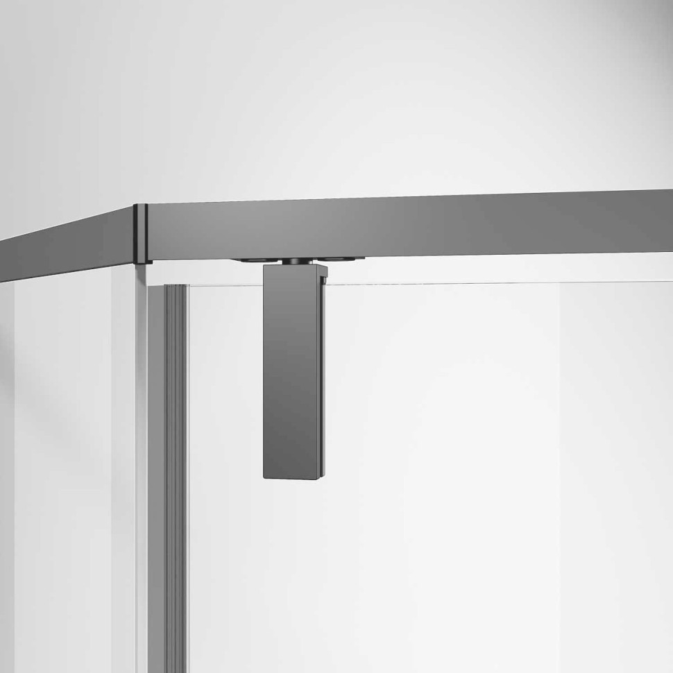 Душевой уголок Slim-N VSP-4SN100CLGM, 1000*1000, вороненая сталь, стекло прозрачное