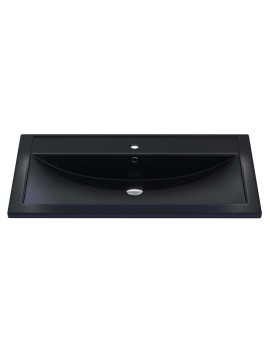 Раковина для ванной кварцевая Uperwood Foster Quartz 90х45,5х17,5 см, черная матовая, уголь