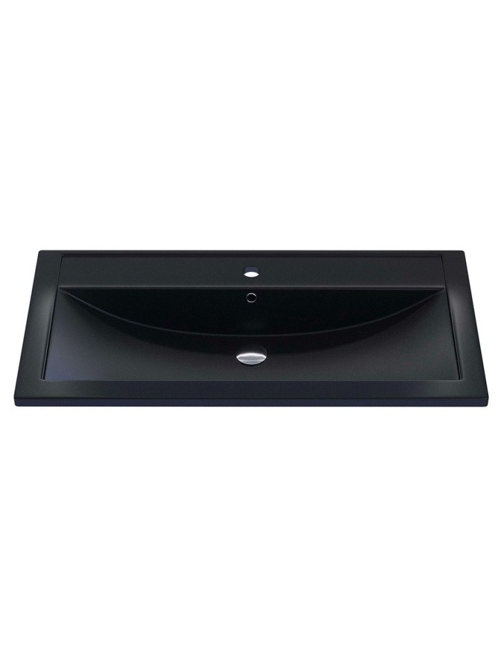 Раковина для ванной кварцевая Uperwood Foster Quartz 90х45,5х17,5 см, черная матовая, уголь