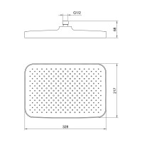 Верхний душ BERGES U2, черный матовый, пластик