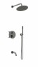 Душевой комплект Villa VSFW-1VL3GM встраиваемый, 3 режима, вороненая сталь