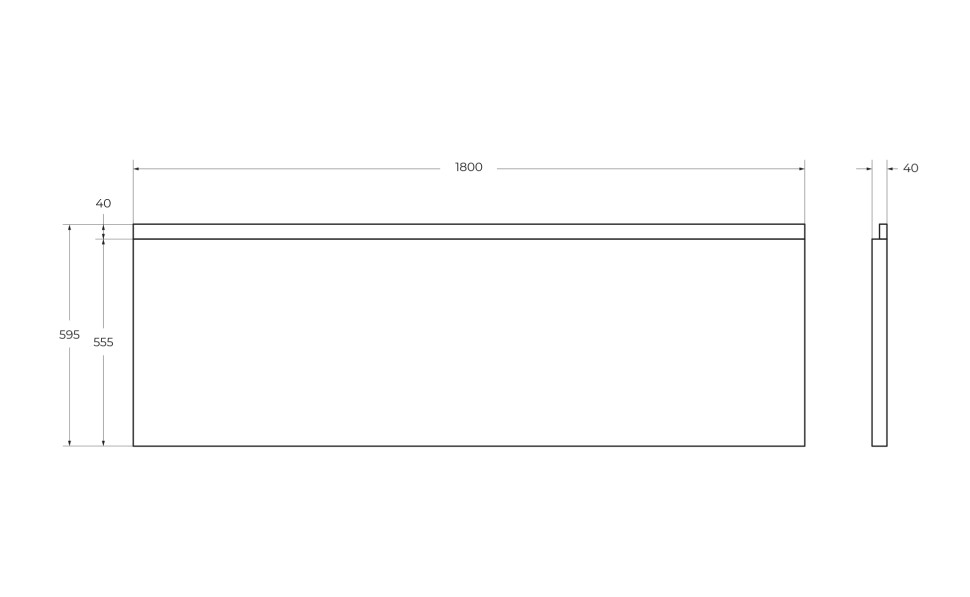 Передняя панель для акриловой ванны CEZARES PLANE-180-SCR-W37