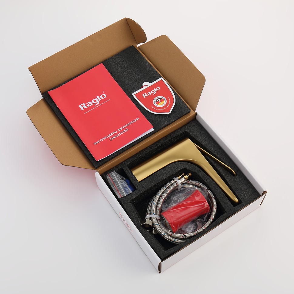 Смеситель Raglo для умывальника R21.10.03 Золотой сатин