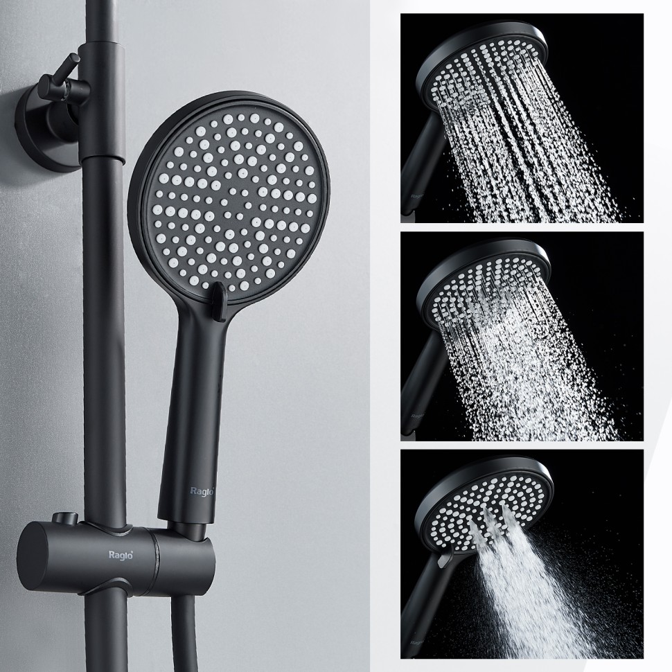 Душевая система Raglo для ванны и душа R31.24.06 Черный