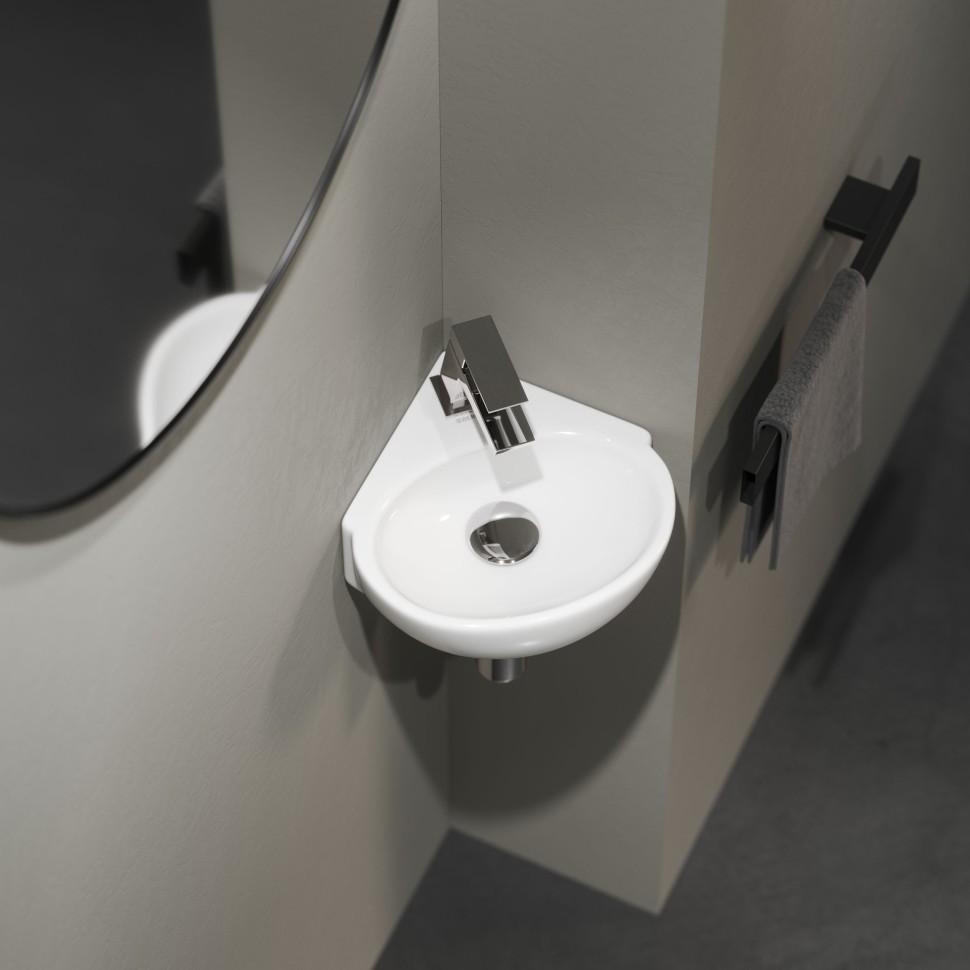 Раковина BERGES Small, 30 см, угловая