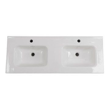 Керамическая раковина с двумя чашами BelBagno BB1200-2-ETL
