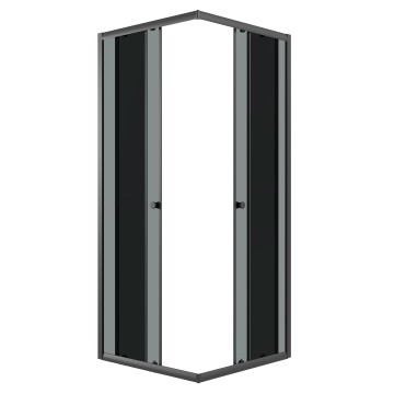 Душевое ограждение Niagara Eco NG-1008-14QT (80х80х190) квадрат,раздвижное,черный,стекло тонированное,1 место