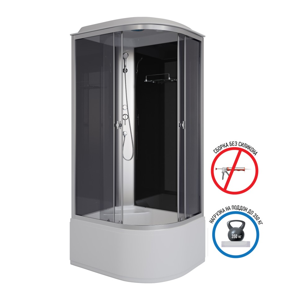Душевая кабина Niagara Eco E90/70/40L/TN (90х70х215) средний поддон(26см),стекло матовое,4 места