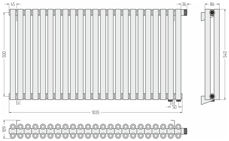 Эстет-00 EU50 500х1035 23 секции