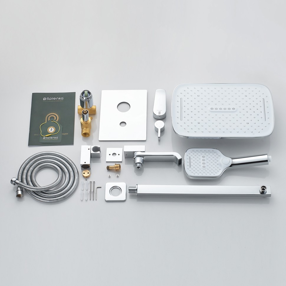 Душевая система Splenka встраиваемая S31.27 Хром