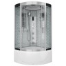 Душевая кабина Niagara Luxe NG-7710W (100x100х215) высокий поддон(45см),дверь раздвижная,стенки серебро,4 места
