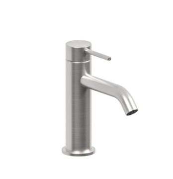 Однорычажный смеситель для раковины BOSSINI NOBU INZ201.075 без донного клапана, цвет Матовая нержавеющая сталь