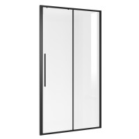 Дверь в нишу Niagara Nova NG-84-12AB (120х195) черный матовый,стекло прозрачное,дверь раздвижная,1 место