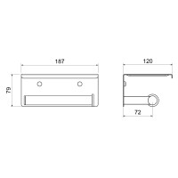 Бумагодержатель с полкой для телефона Timo Luiro 18543/17 золото матовое