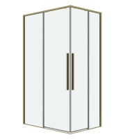 Душевое ограждение Grossman Galaxy 1/2.K33.01.12.32.00-1/2.K33.01.80.32.00 (120х80х195) раздвижная,золото сатин,стекло прозрачное,2 места