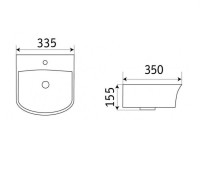 Раковина подвесная CeramaLux 78369С