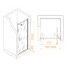 Душевая дверь RGW SV-05 (Smart Line Matt, 800)