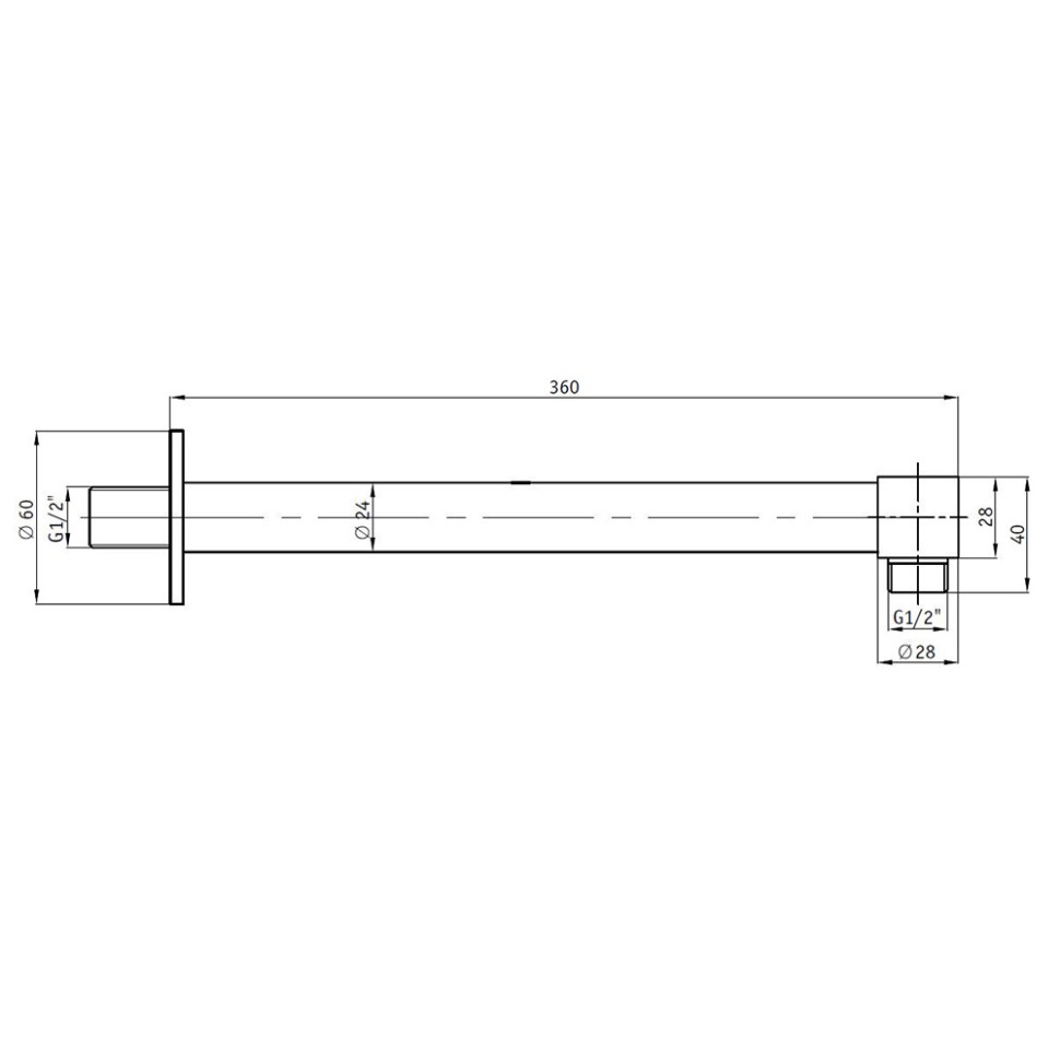 Держатель верхнего душа настенный RGW SP-121