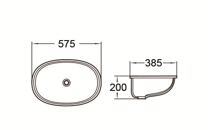 Раковина Ceramalux 540QA