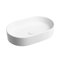 Умывальник чаша накладная овальная (цвет Белый Матовый) Element 608x385x122мм