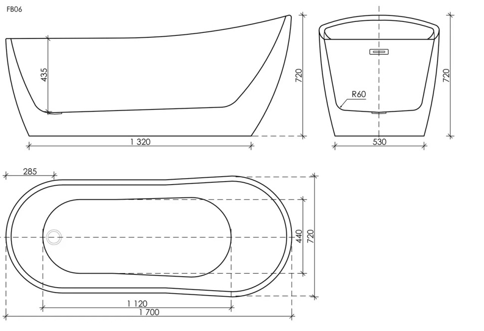 Ванна SANCOS Perla акриловая отдельностоящая