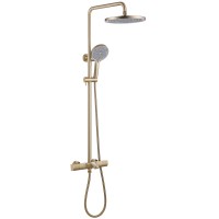 Душевая стойка ABBER Thermostat AF8516GL с термостатом и изливом, золото матовое