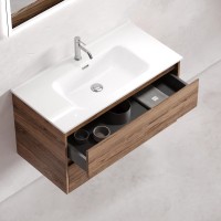 Тумба подвесная SANCOS Libra 990х450х500, c двумя ящиками оснащенными доводчиками, дуб чарльстон, арт. LB100ECH