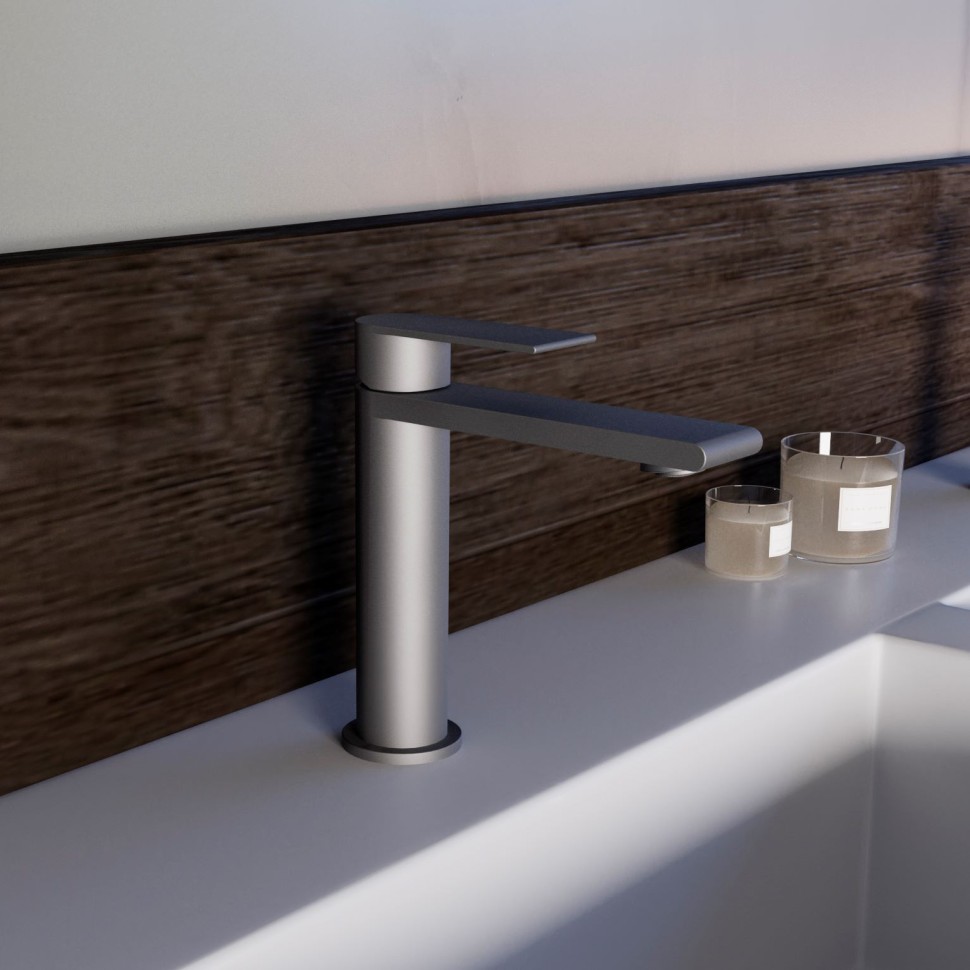 Смеситель для раковины Vogue (SS) VBF-2VS1GM однорычажный, вороненая сталь