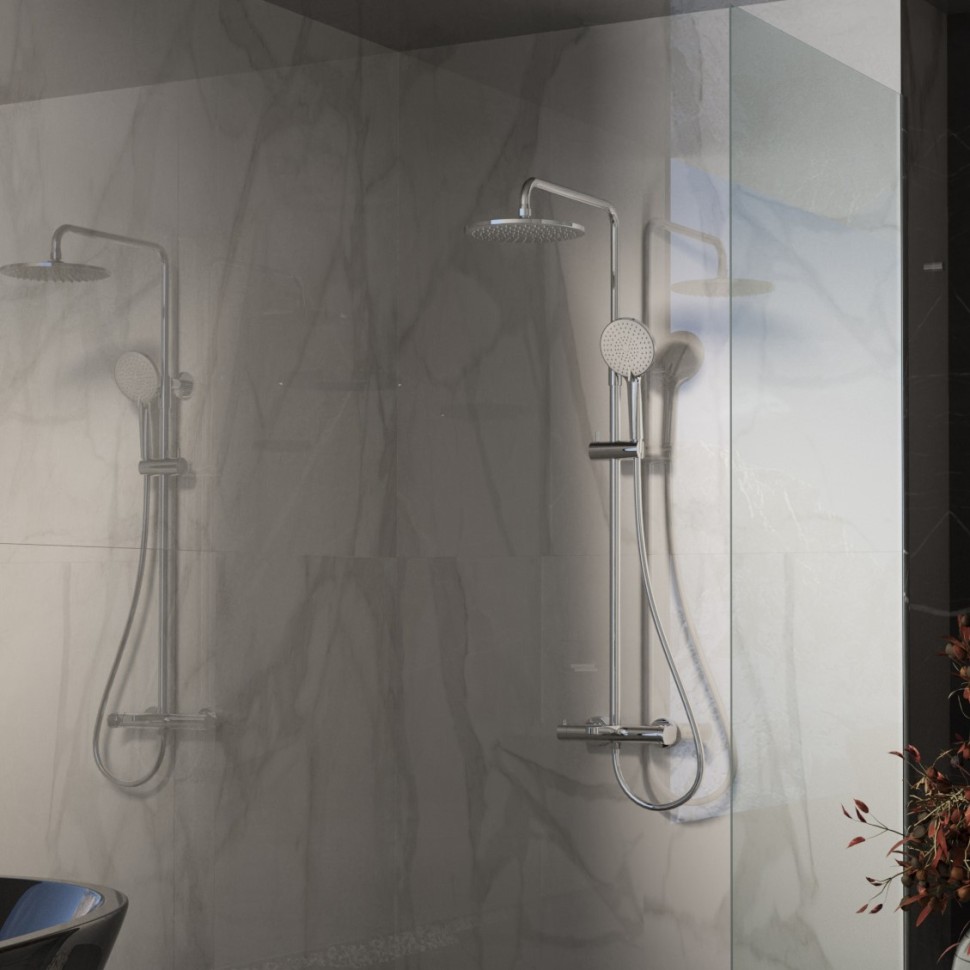 Душевая стойка Rondo VSFS-1R1CH с изливом, хром