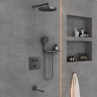 Душевой комплект Inspire VSFW-431I2RGM встраиваемый, вороненая сталь