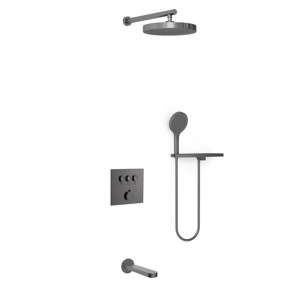 Душевой комплект Inspire VSFW-431I2RGM встраиваемый, вороненая сталь
