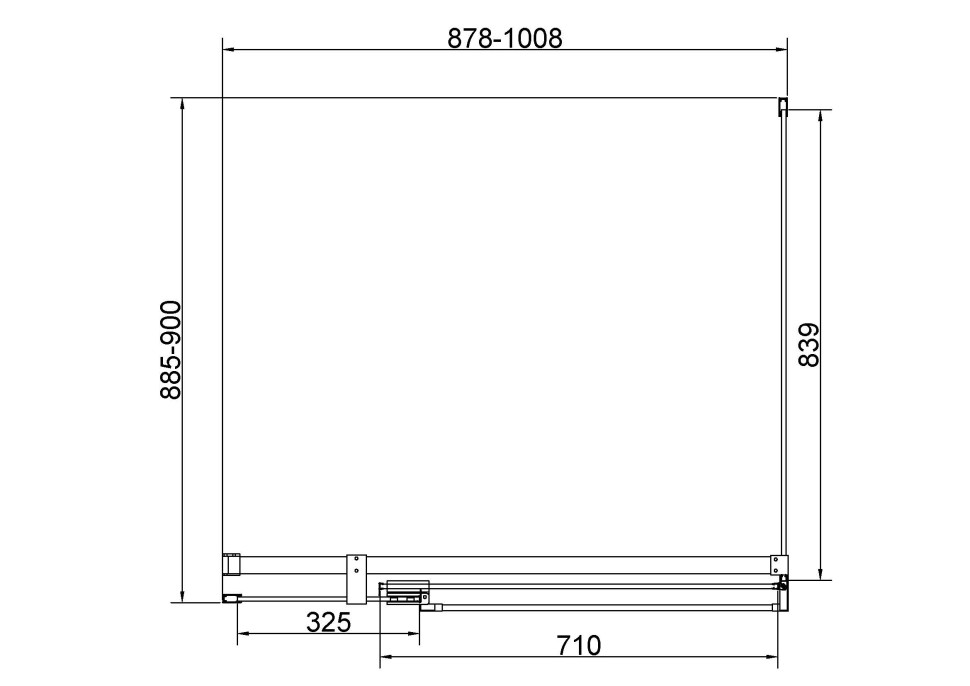 Душевой уголок Экстенза (Extenza) VSR-4EX901090CL, 900/1000*900, хром, стекло прозрачное