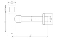 Сифон для раковины Raglo сатин золото