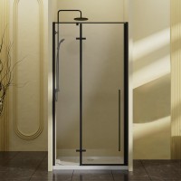 Душевая дверь Slim-N VDPH-5SN900CLB, 900, черный, стекло прозрачное