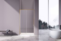 Душевая дверь Slim-N VDS-4SN110CLG, 1100, брашированное золото, стекло прозрачное