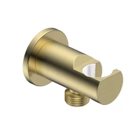 AQM8714BG Siena Выход из стены с держателем, золото шлифованное