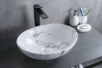 Раковина Gid Mnc138C 54473 накладная под камень глянцевая 41x34x15