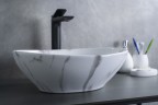 Раковина Gid Mnc138C 54473 накладная под камень глянцевая 41x34x15
