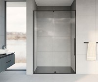 Душевая дверь Arno VPS-1A120CLB, 1200, черный, стекло прозрачное