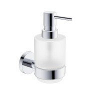 AQM7213CR Trento Диспенсер для жидкого мыла 200мл, латунь/матовое стекло, хром