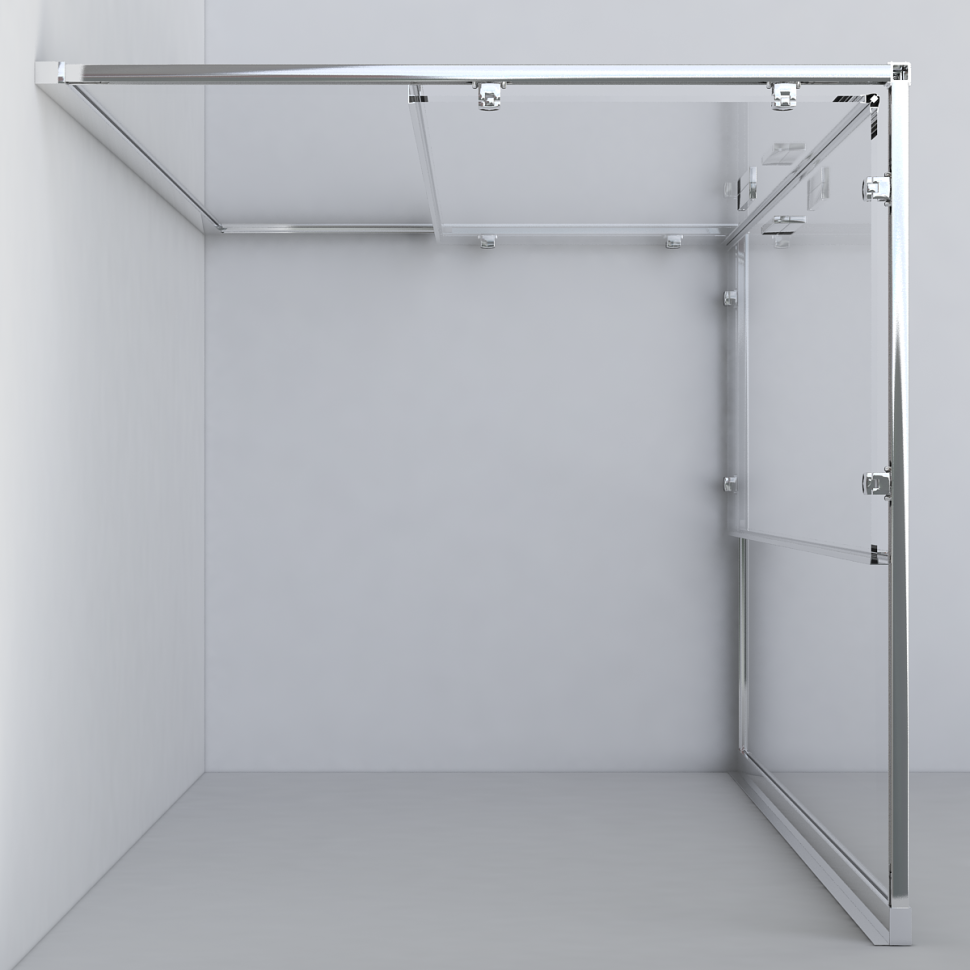 Душевой уголок Garda VSS-1G800CH, 800*800, хром, стекло шиншилла