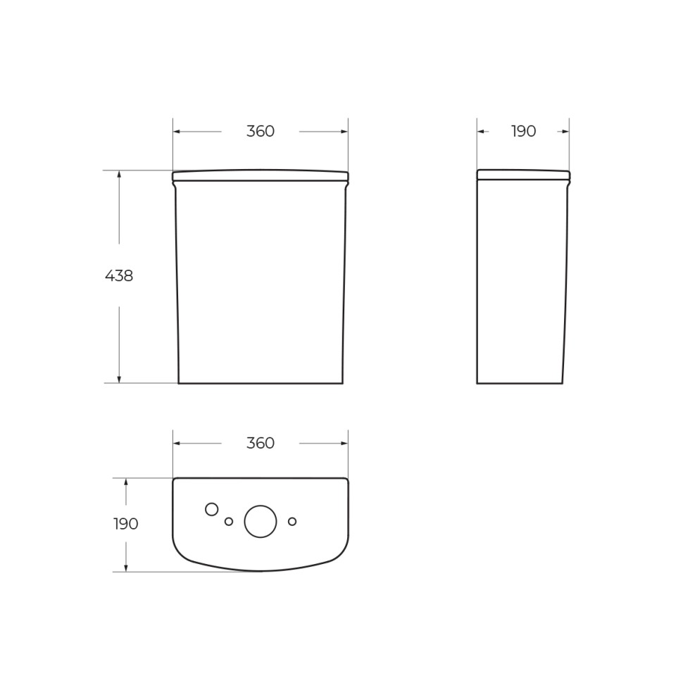 Бачок BelBagno PRADO BB10150T
