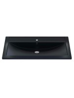 Раковина для ванной кварцевая Uperwood Foster Quartz 90х45,5х17,5 см, черная матовая, космос
