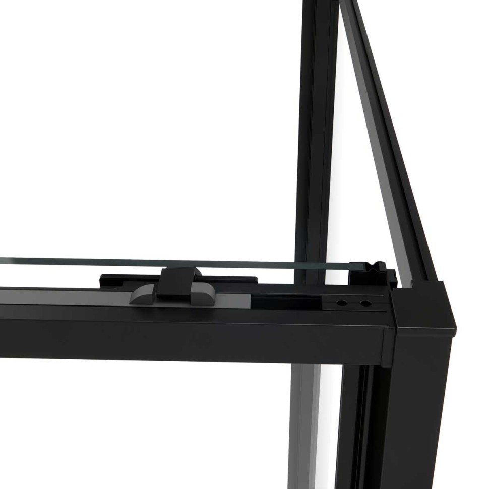 Душевой уголок Slim Soft VSR-1SS1011CLB, 1100*1000, черный, стекло прозрачное