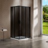 Душевой уголок Garda VSS-1G9012CGB, 1200*900, черный, стекло тонированное